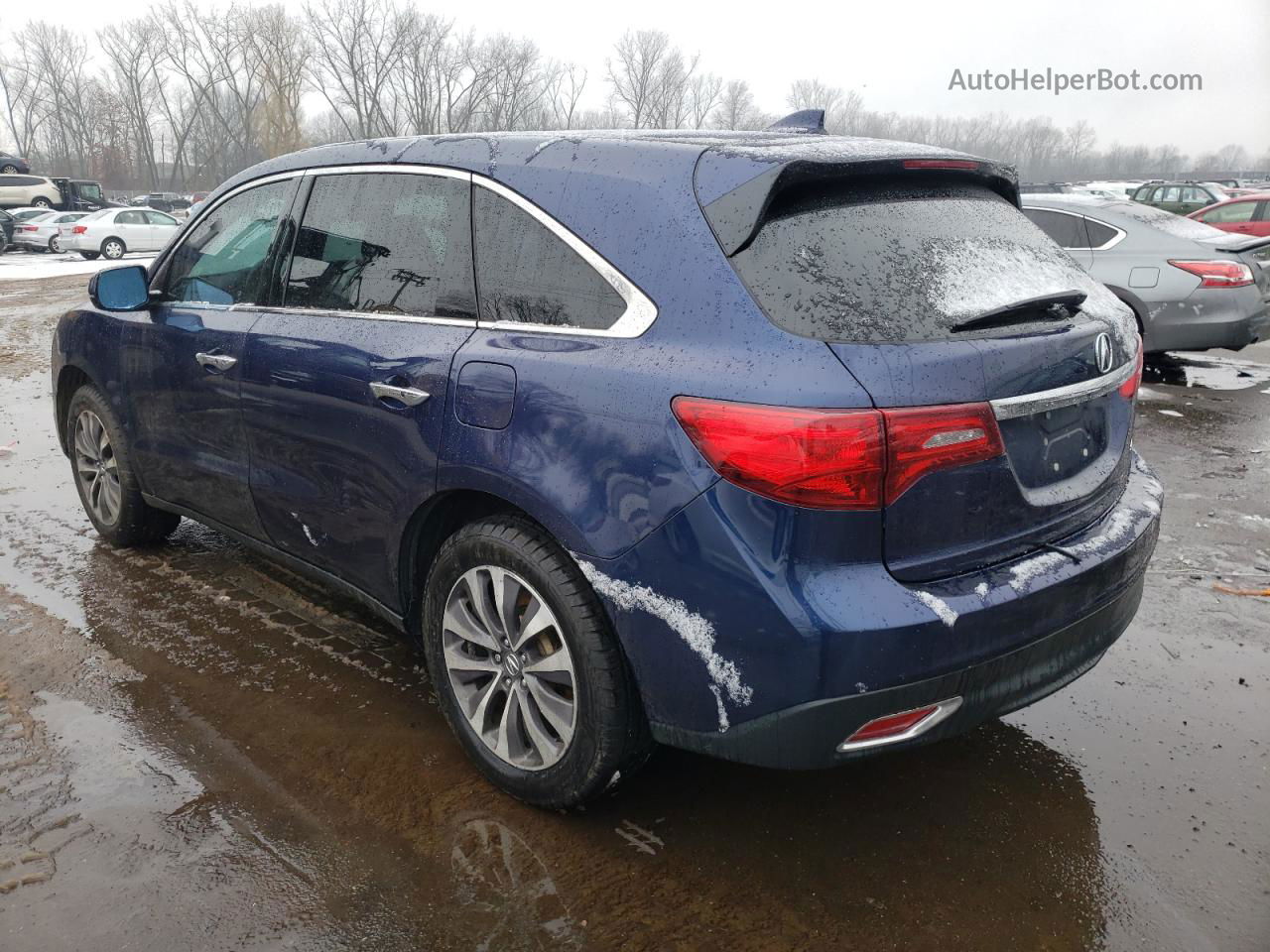 2016 Acura Mdx Technology Blue vin: 5FRYD4H48GB062276