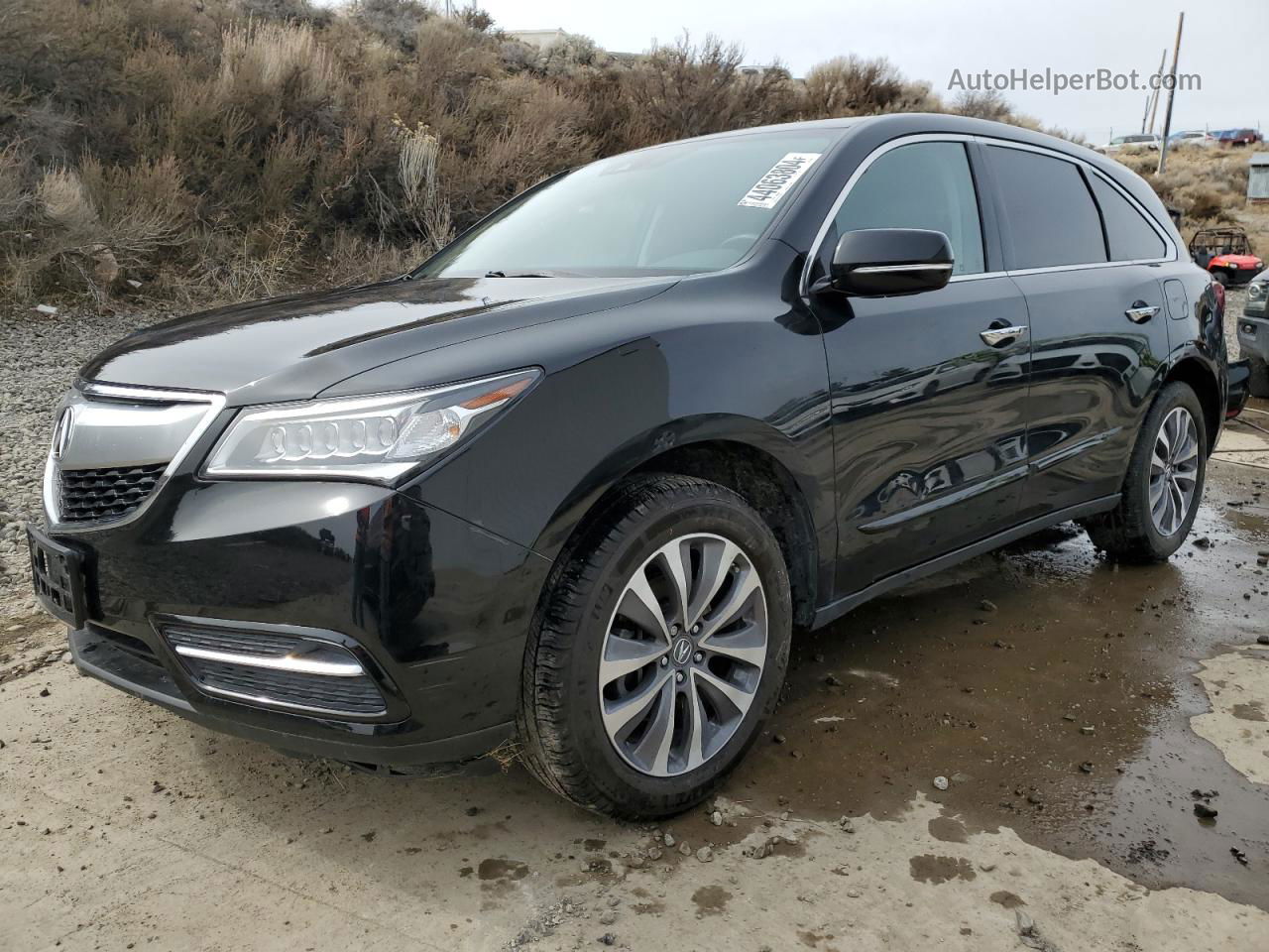 2016 Acura Mdx Technology Black vin: 5FRYD4H48GB062696