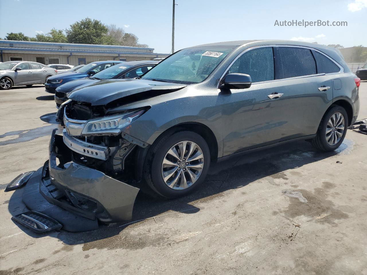 2016 Acura Mdx Technology Gray vin: 5FRYD4H49GB012194