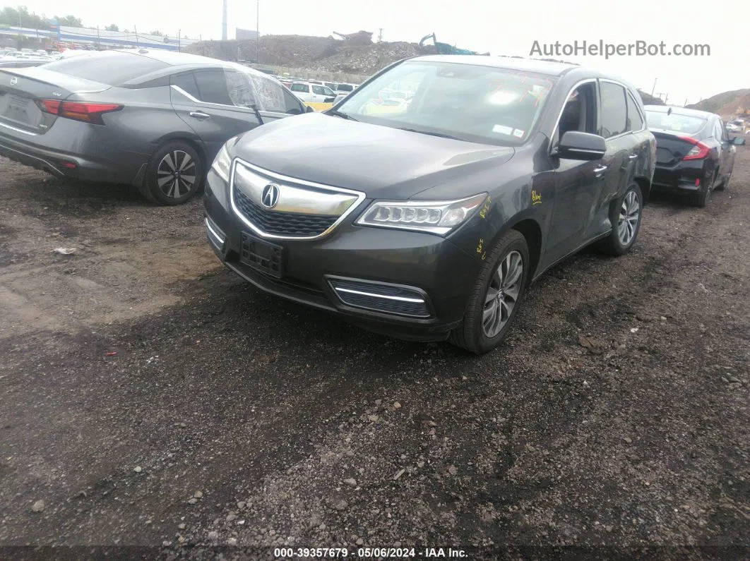 2016 Acura Mdx Technology   Acurawatch Plus Packages/technology Package Серый vin: 5FRYD4H49GB017718