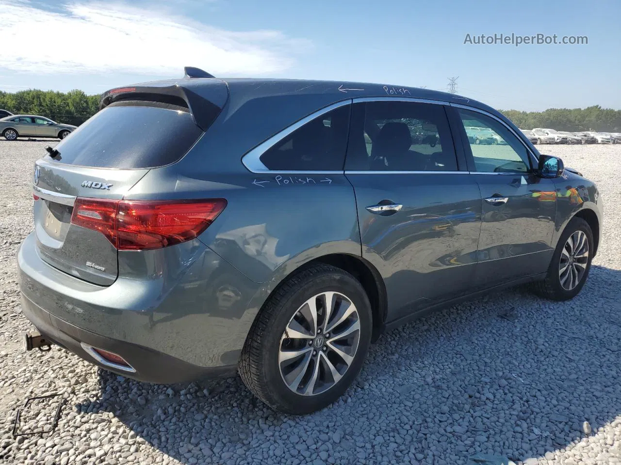 2016 Acura Mdx Technology Teal vin: 5FRYD4H49GB030419