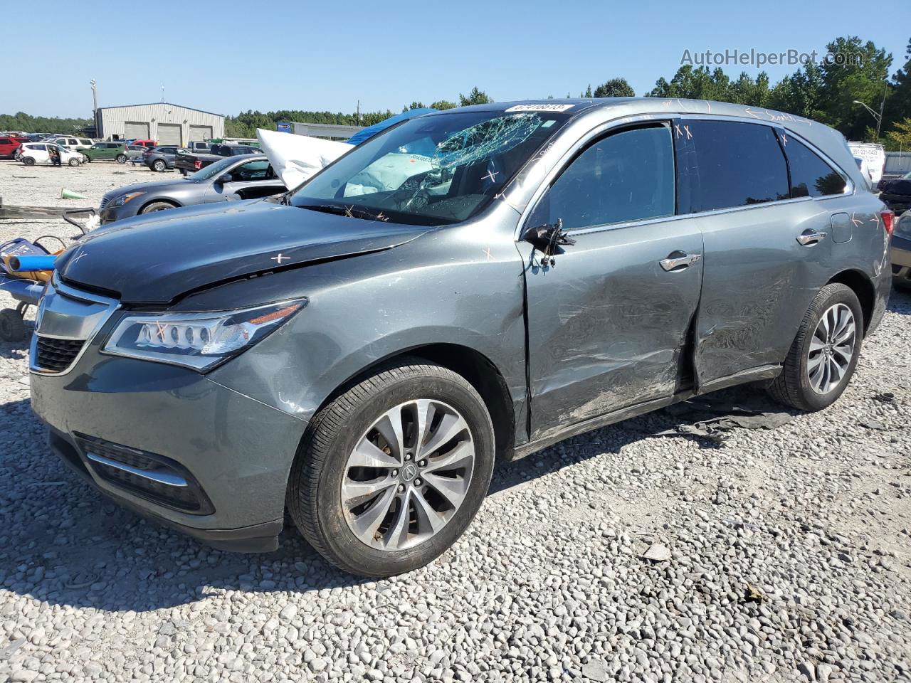 2016 Acura Mdx Technology Teal vin: 5FRYD4H49GB030419