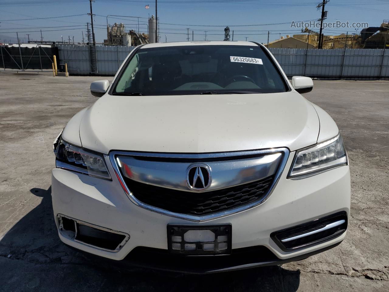 2016 Acura Mdx Technology White vin: 5FRYD4H49GB035247