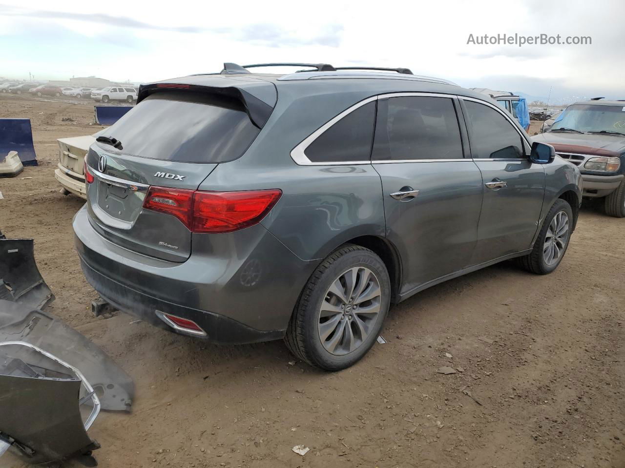 2016 Acura Mdx Technology Зеленый vin: 5FRYD4H49GB040142