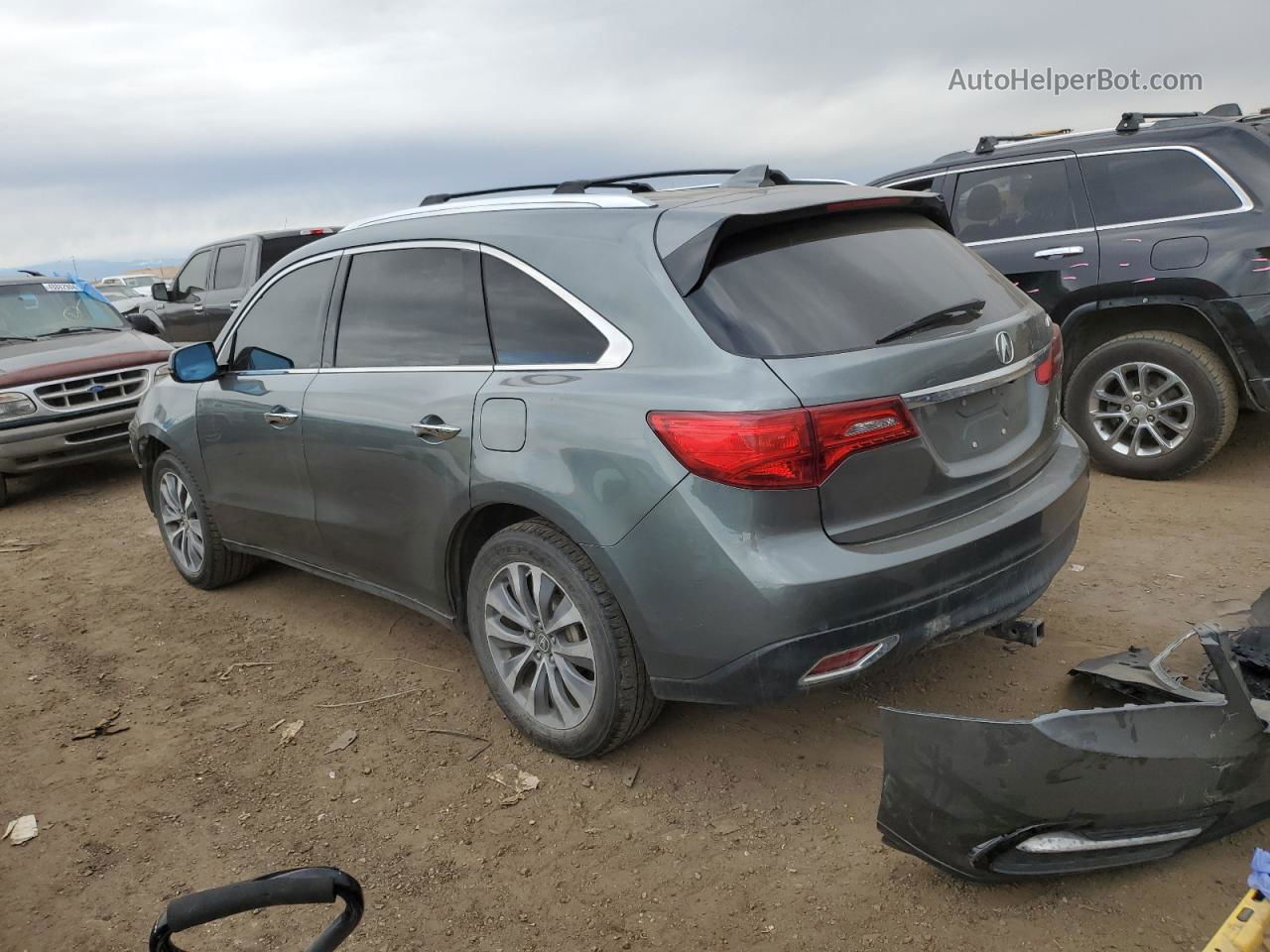 2016 Acura Mdx Technology Зеленый vin: 5FRYD4H49GB040142