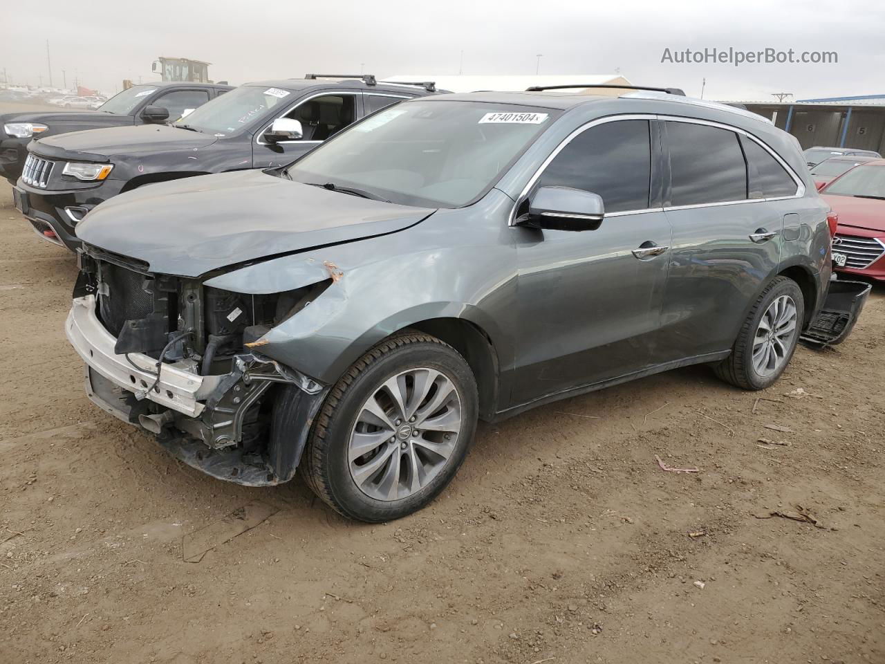 2016 Acura Mdx Technology Green vin: 5FRYD4H49GB040142