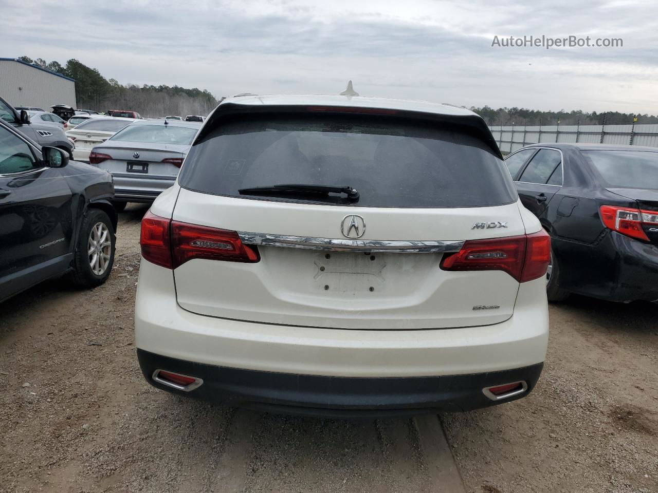 2016 Acura Mdx Technology White vin: 5FRYD4H49GB045065