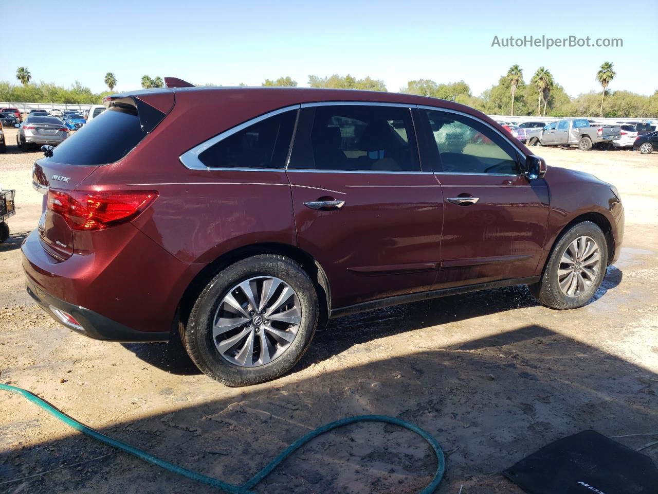 2016 Acura Mdx Technology Burgundy vin: 5FRYD4H49GB054610