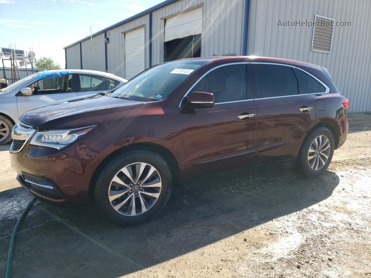 2016 Acura Mdx Technology Burgundy vin: 5FRYD4H49GB054610