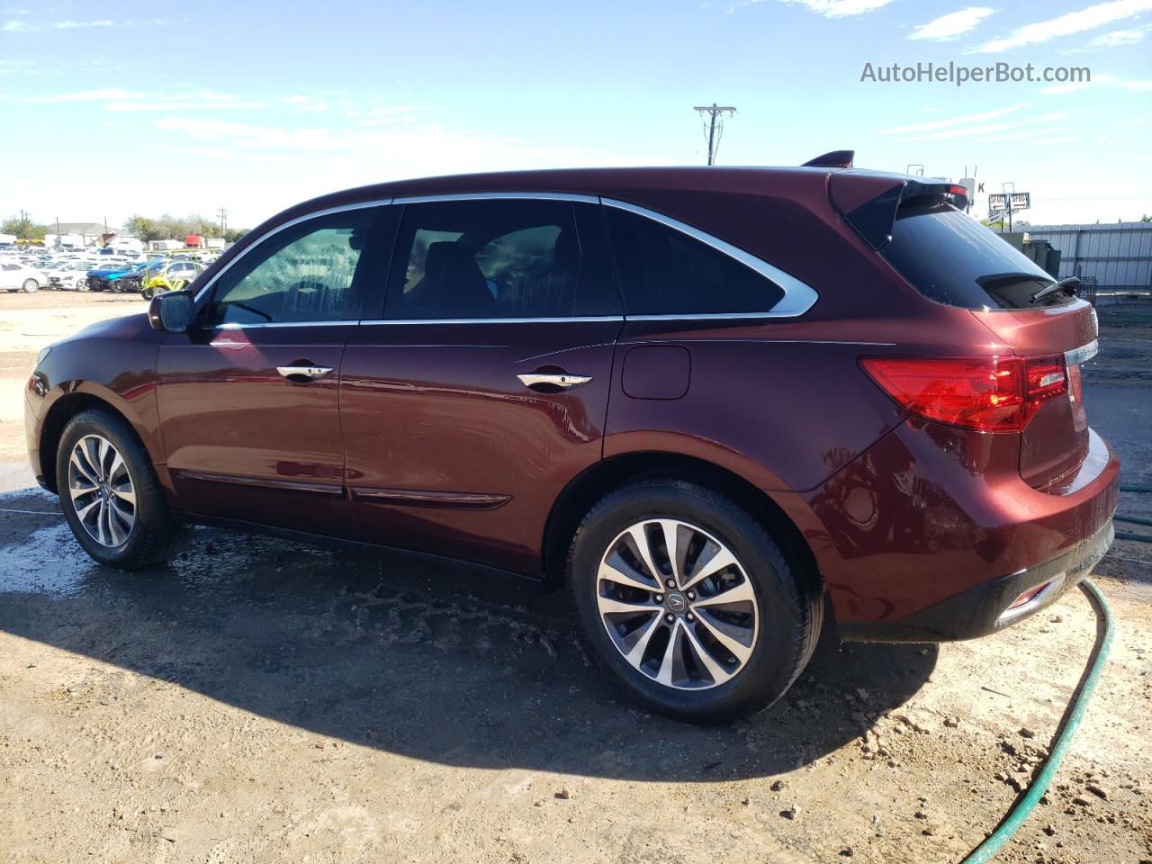 2016 Acura Mdx Technology Burgundy vin: 5FRYD4H49GB054610