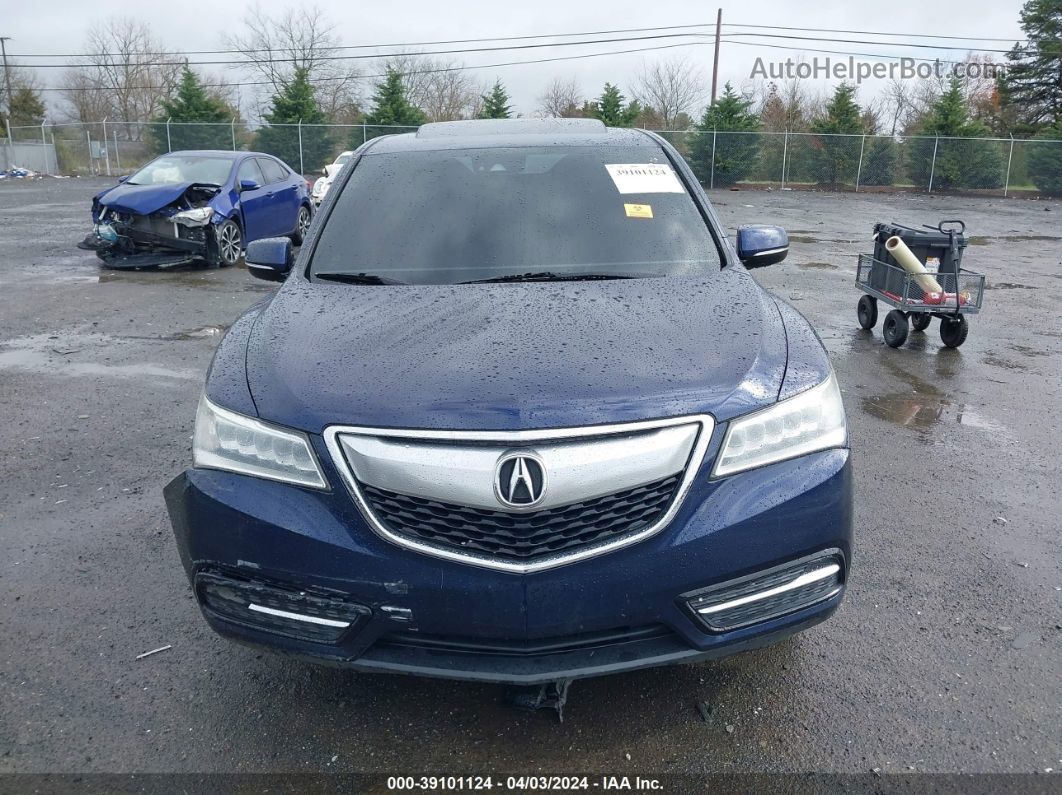 2016 Acura Mdx Technology   Acurawatch Plus Packages/technology Package Dark Blue vin: 5FRYD4H49GB060892