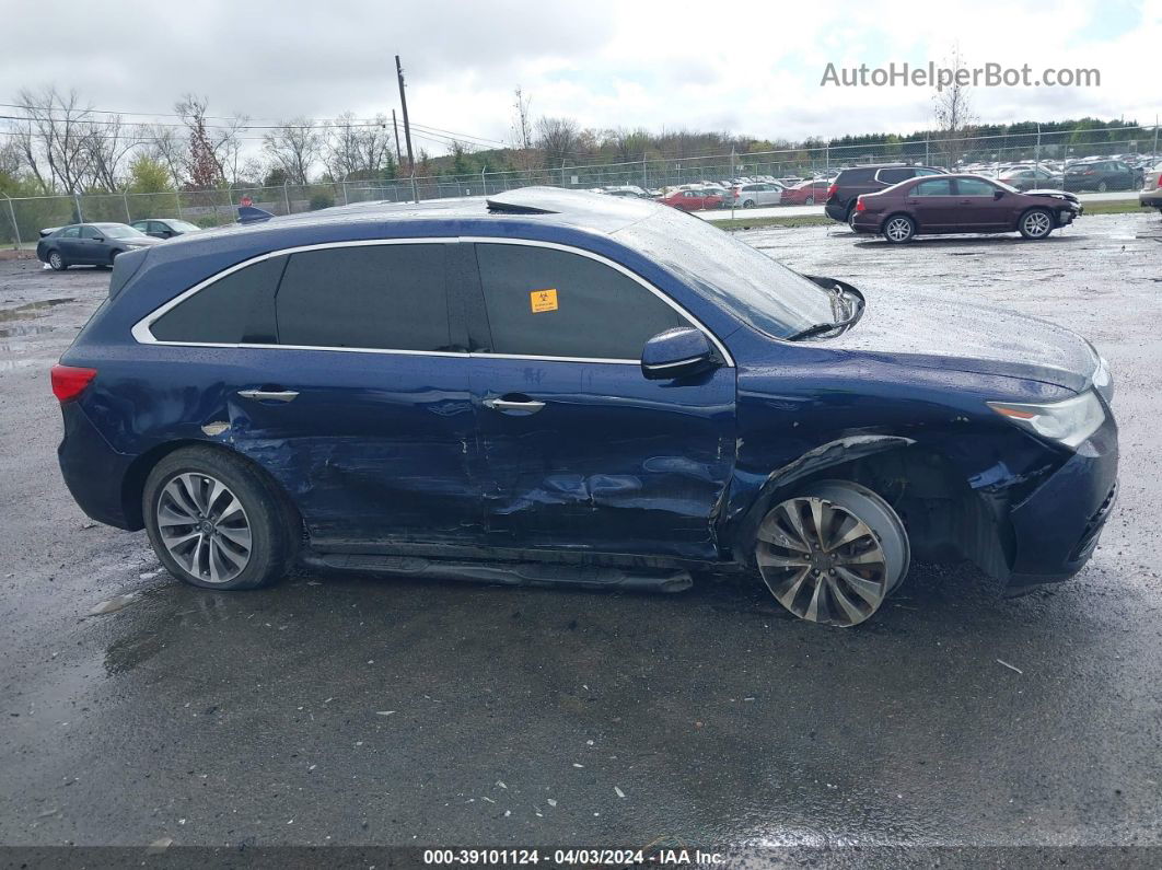 2016 Acura Mdx Technology   Acurawatch Plus Packages/technology Package Dark Blue vin: 5FRYD4H49GB060892