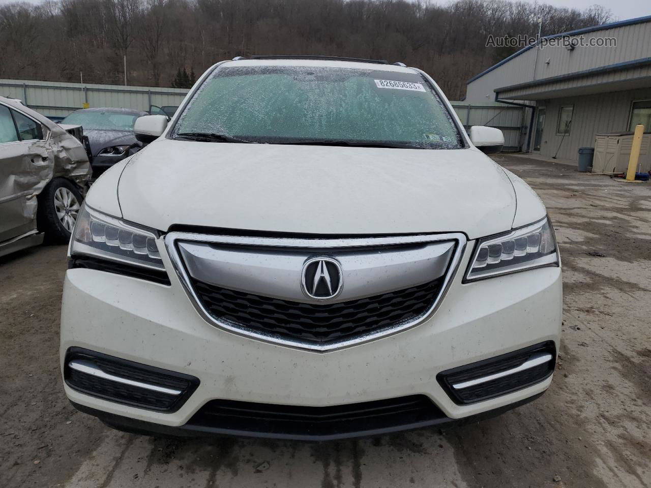 2016 Acura Mdx Technology White vin: 5FRYD4H4XGB019817