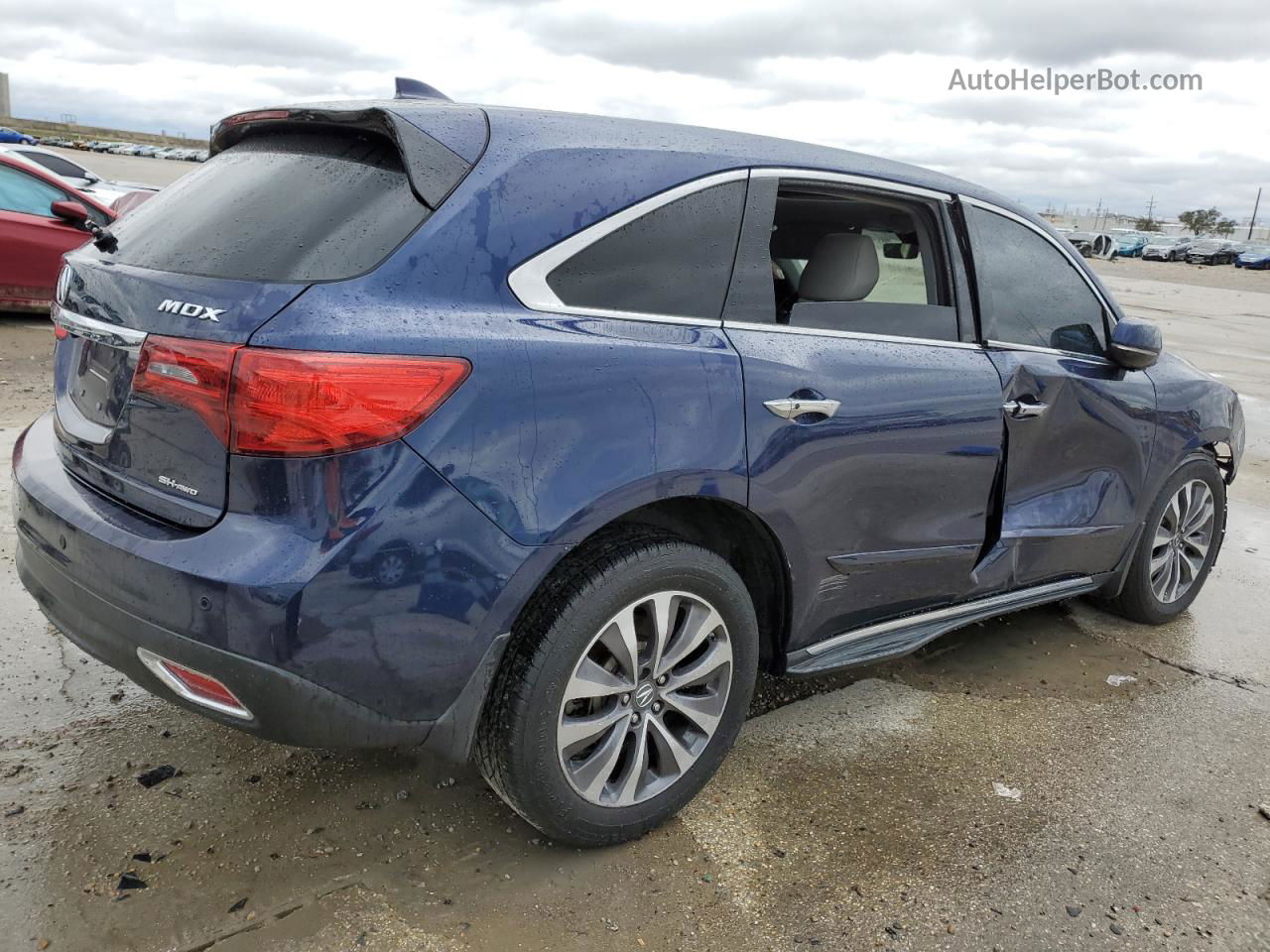 2016 Acura Mdx Technology Синий vin: 5FRYD4H4XGB027481