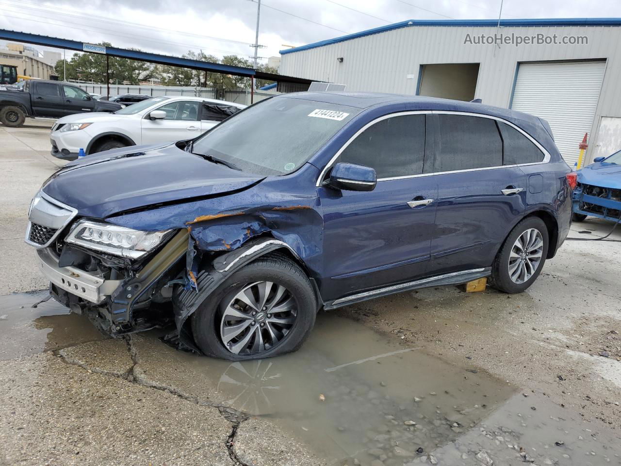 2016 Acura Mdx Technology Blue vin: 5FRYD4H4XGB027481