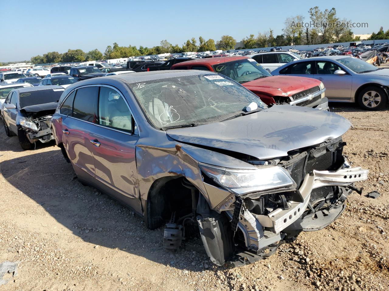 2016 Acura Mdx Technology Серебряный vin: 5FRYD4H4XGB032230