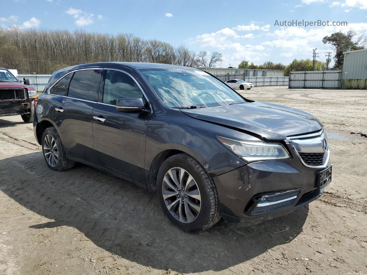 2016 Acura Mdx Technology Угольный vin: 5FRYD4H4XGB050162