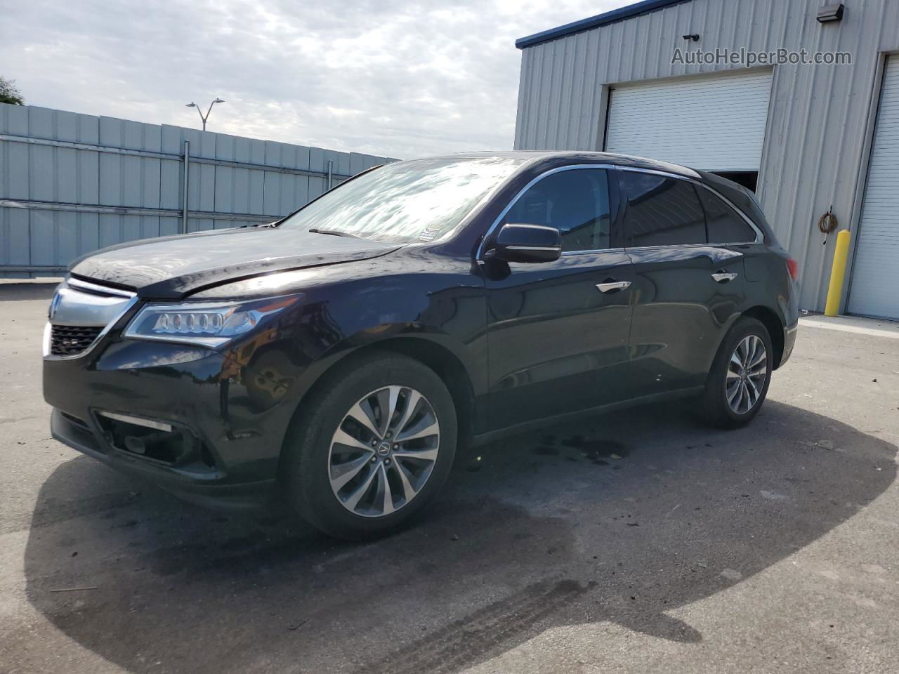 2016 Acura Mdx Technology Черный vin: 5FRYD4H4XGB056267