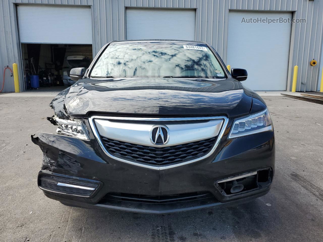 2016 Acura Mdx Technology Черный vin: 5FRYD4H4XGB056267