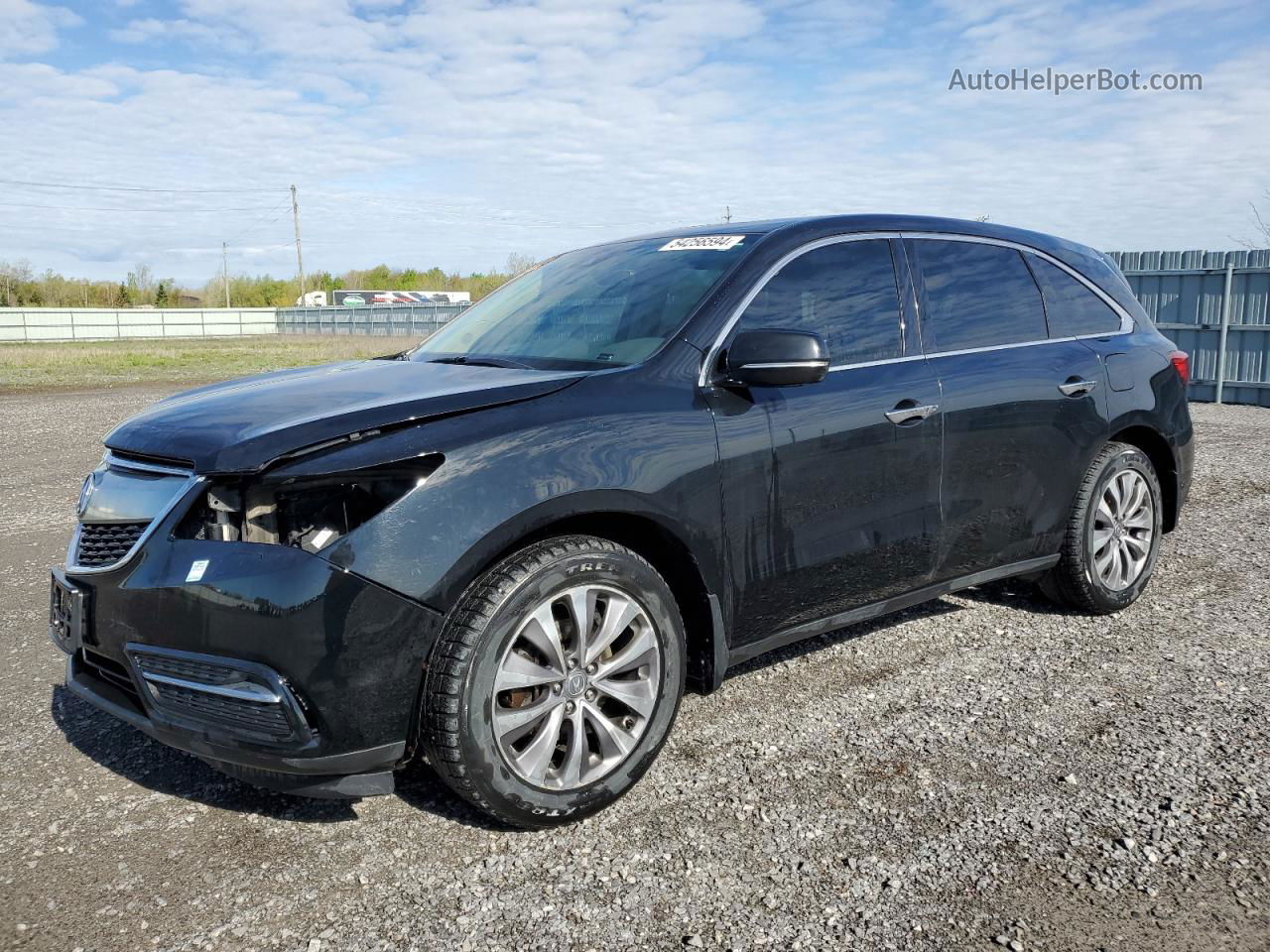 2016 Acura Mdx Technology Black vin: 5FRYD4H4XGB504099