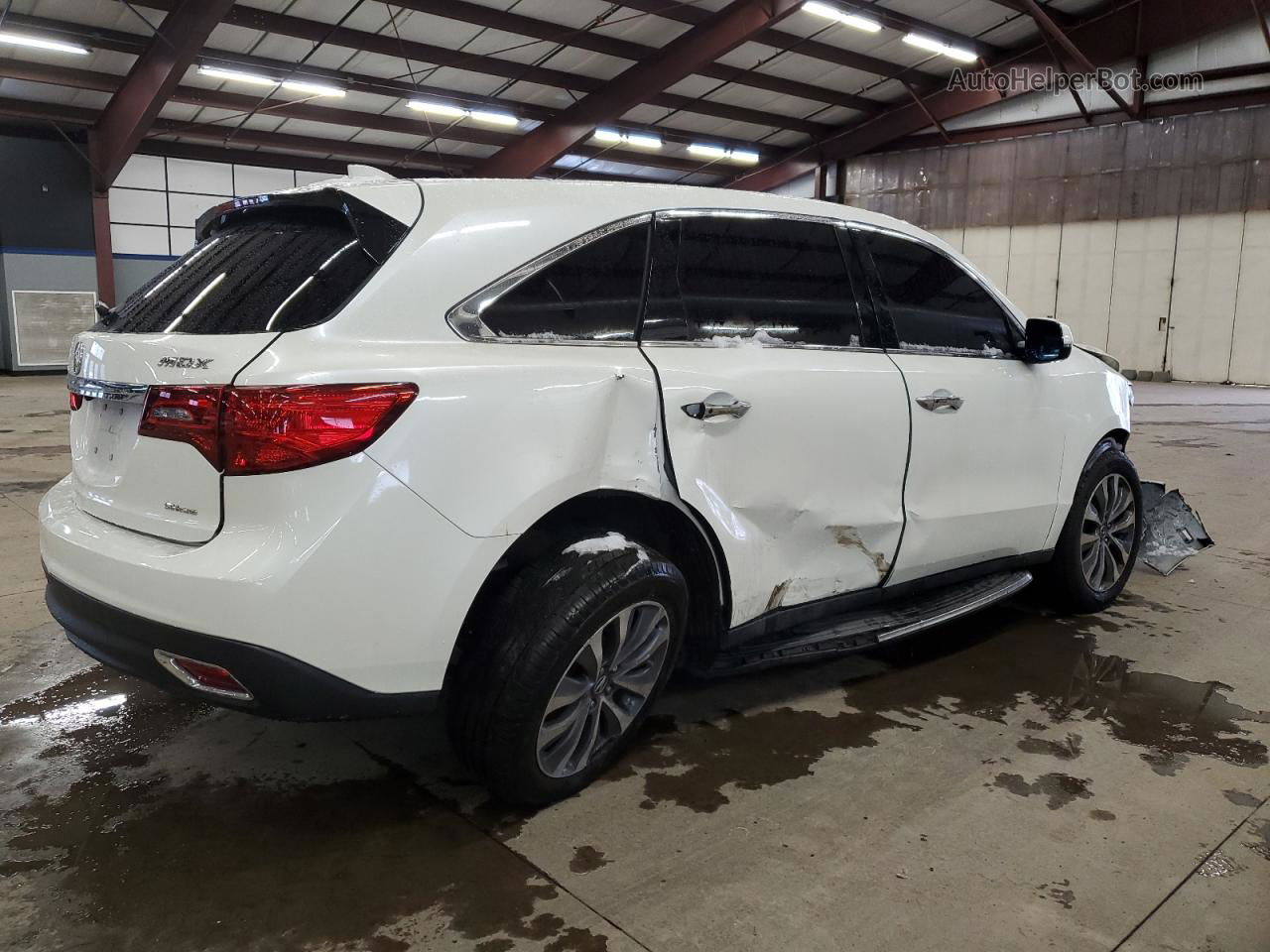 2016 Acura Mdx Technology White vin: 5FRYD4H60GB018645