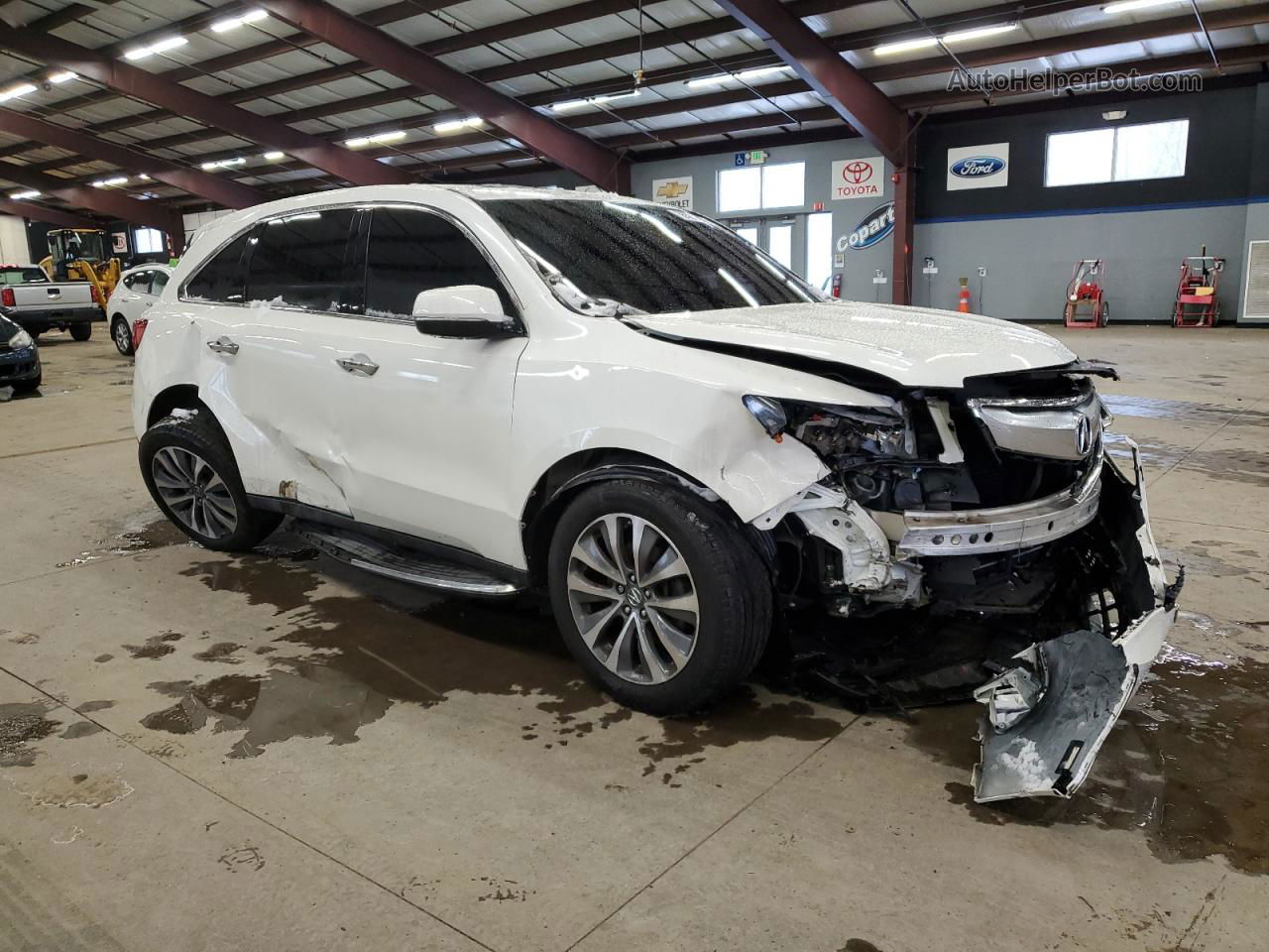 2016 Acura Mdx Technology White vin: 5FRYD4H60GB018645