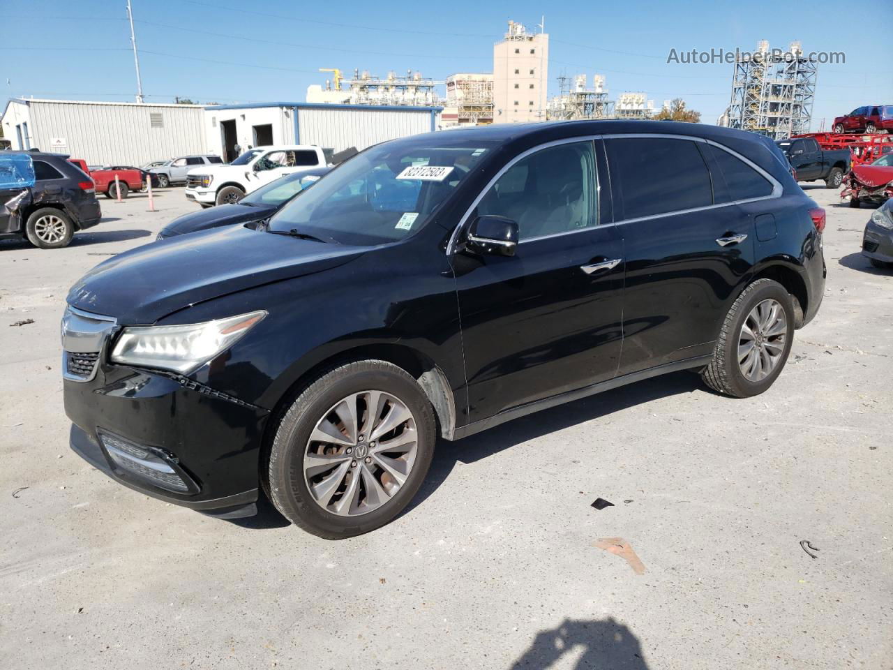 2016 Acura Mdx Technology Black vin: 5FRYD4H63GB048061