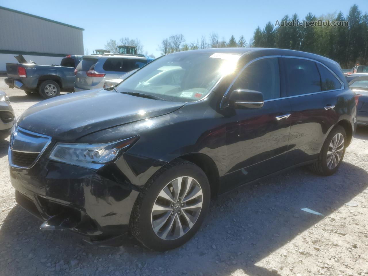 2016 Acura Mdx Technology Black vin: 5FRYD4H65GB008354