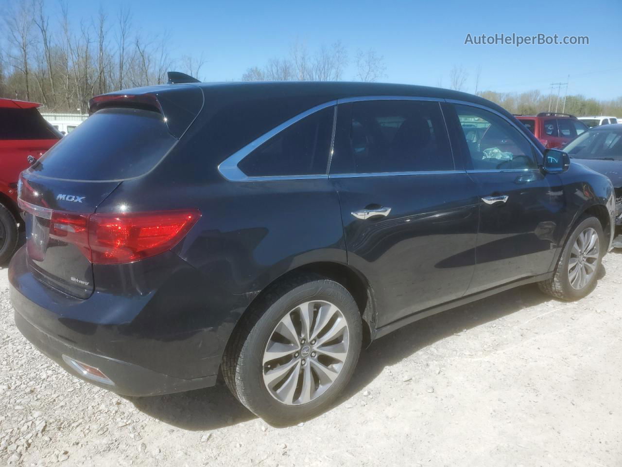 2016 Acura Mdx Technology Черный vin: 5FRYD4H65GB008354