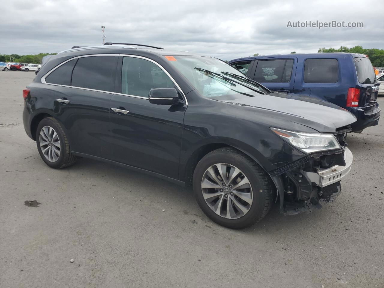 2016 Acura Mdx Technology Black vin: 5FRYD4H66GB008671