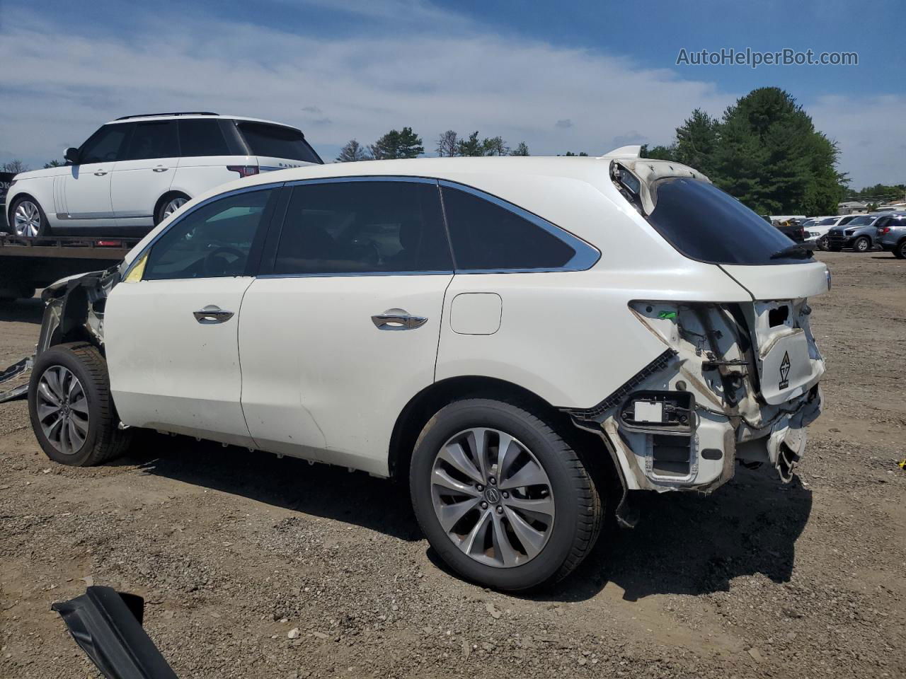 2016 Acura Mdx Technology White vin: 5FRYD4H68GB062876