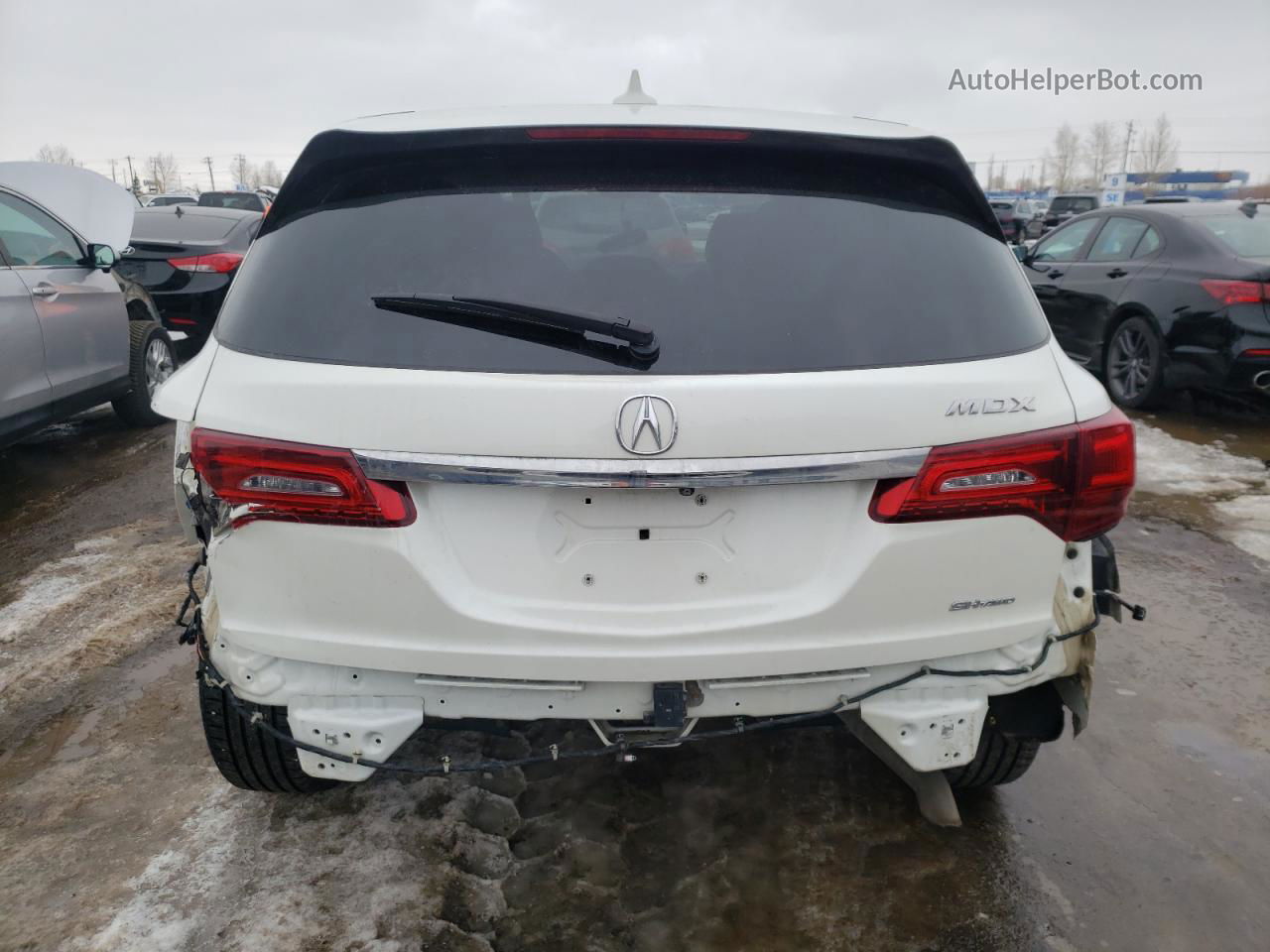 2016 Acura Mdx Technology White vin: 5FRYD4H6XGB504945