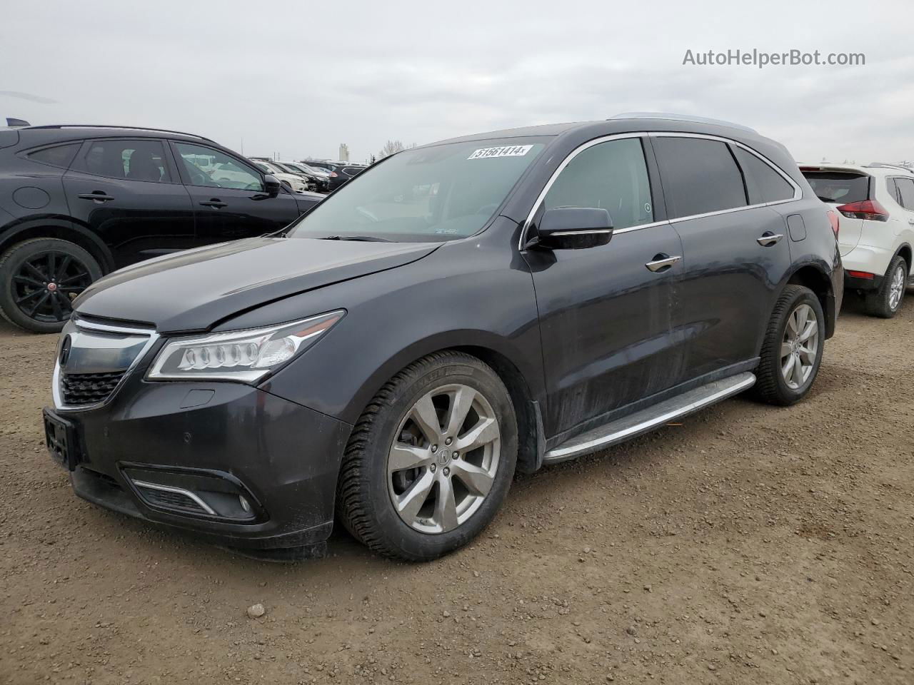 2016 Acura Mdx Elite Серый vin: 5FRYD4H86GB501414