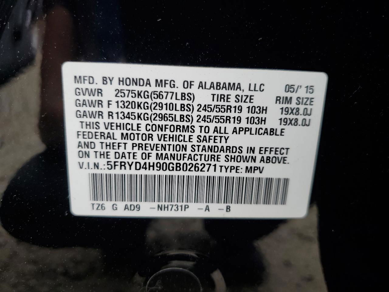 2016 Acura Mdx Advance Черный vin: 5FRYD4H90GB026271