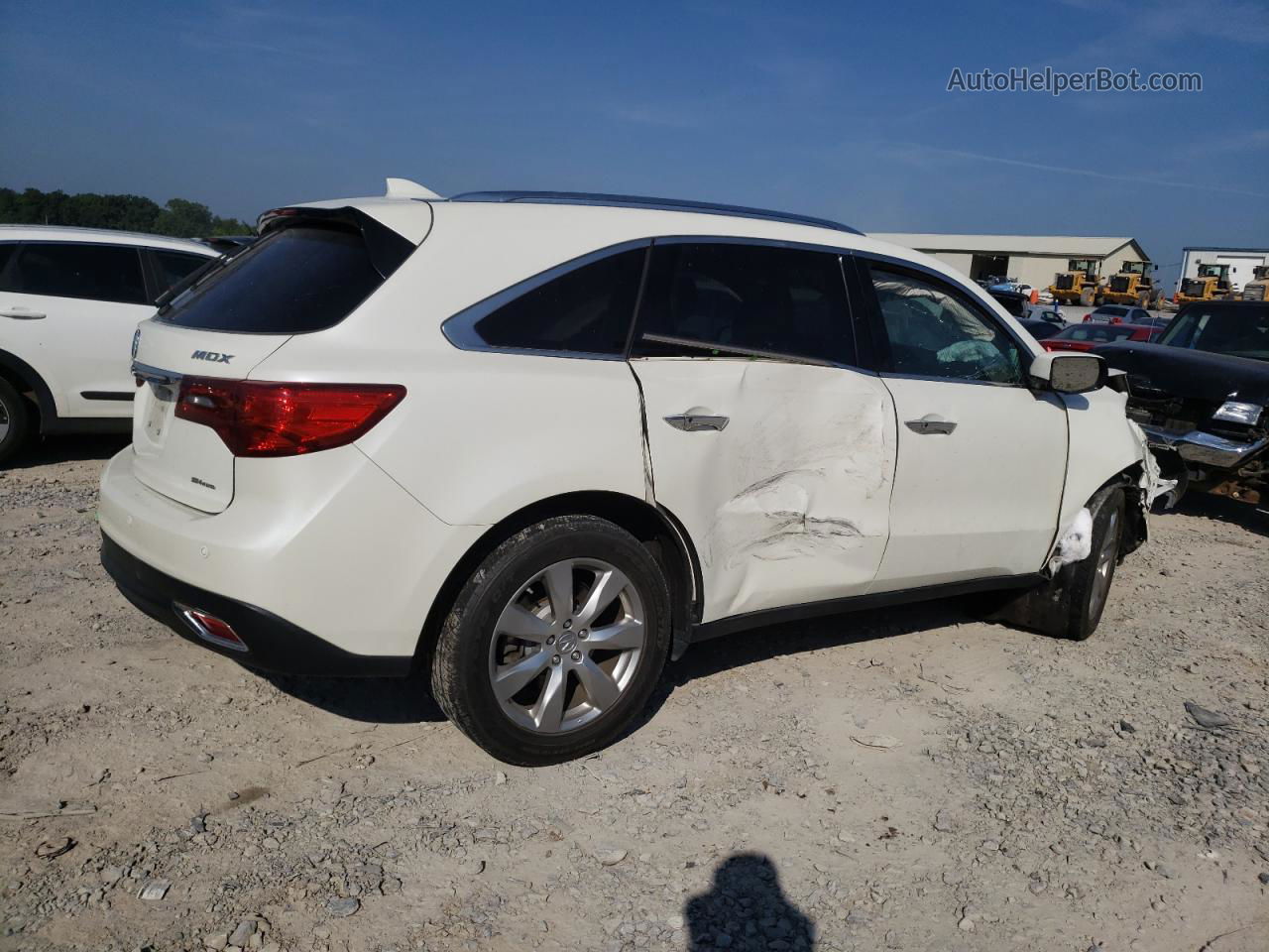 2016 Acura Mdx Advance White vin: 5FRYD4H91GB022469