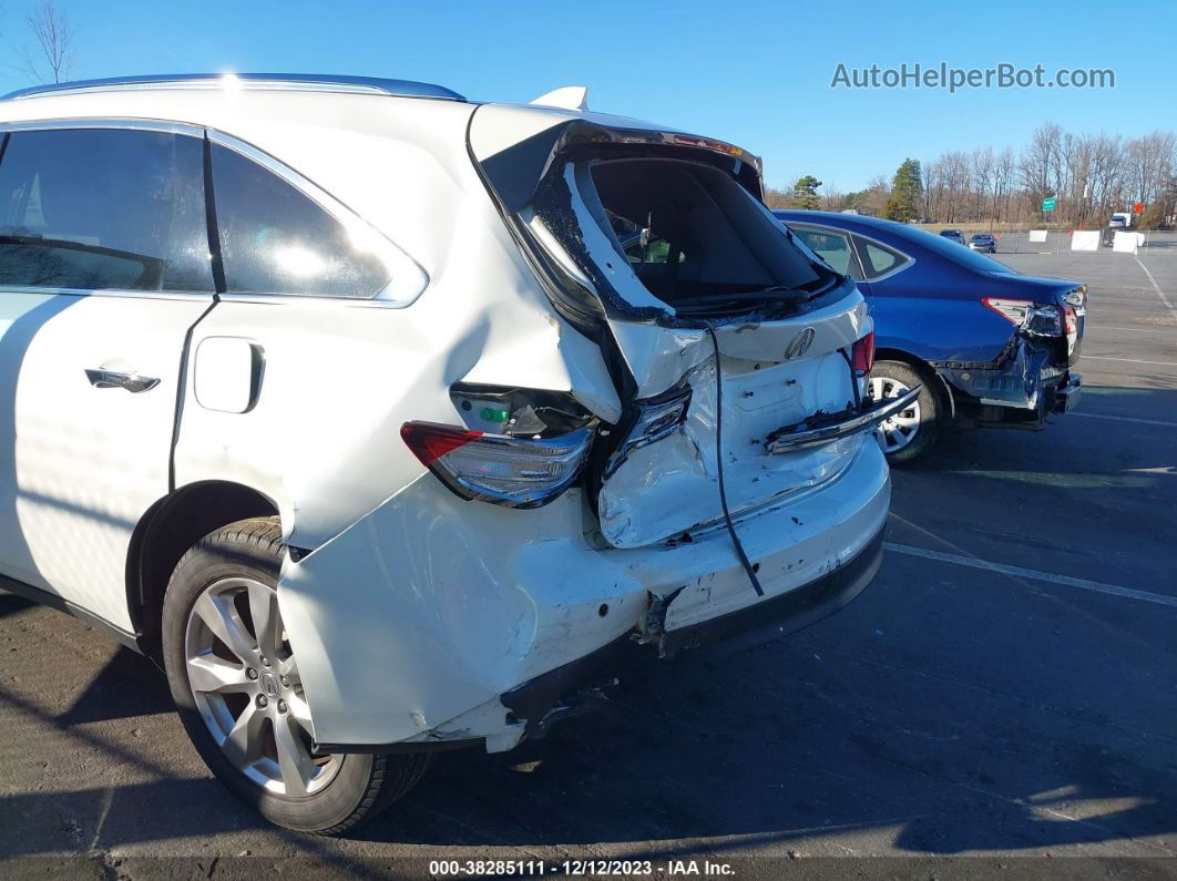 2016 Acura Mdx Advance/w/advance/entertainment White vin: 5FRYD4H91GB033228