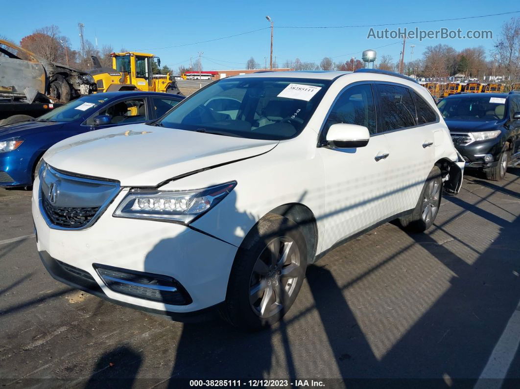 2016 Acura Mdx Advance/w/advance/entertainment White vin: 5FRYD4H91GB033228