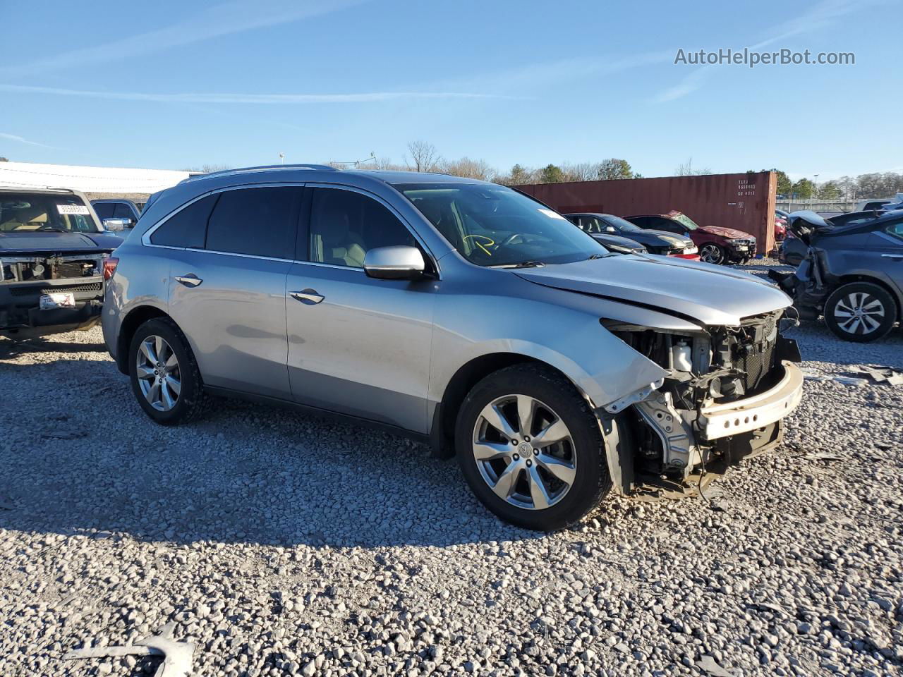 2016 Acura Mdx Advance Silver vin: 5FRYD4H91GB055746