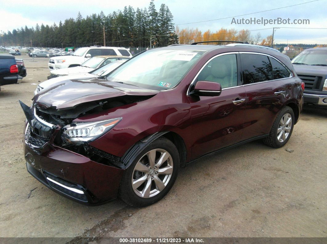 2016 Acura Mdx Advance   Entertainment Красный vin: 5FRYD4H91GB060767