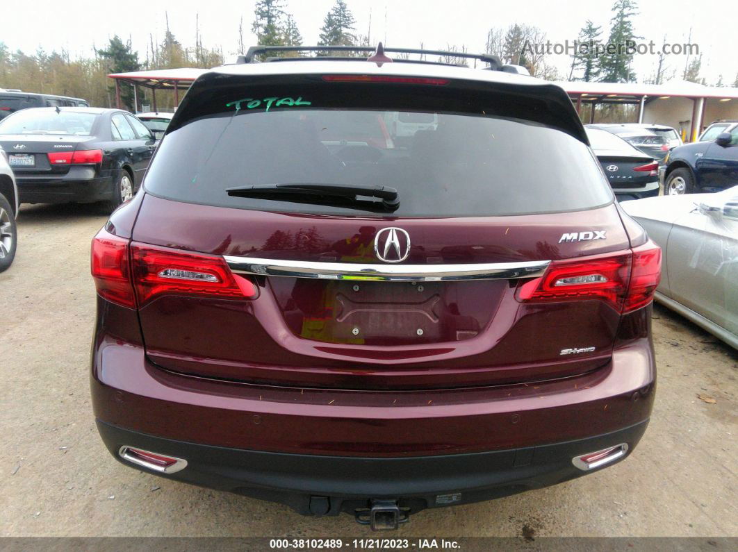 2016 Acura Mdx Advance   Entertainment Красный vin: 5FRYD4H91GB060767