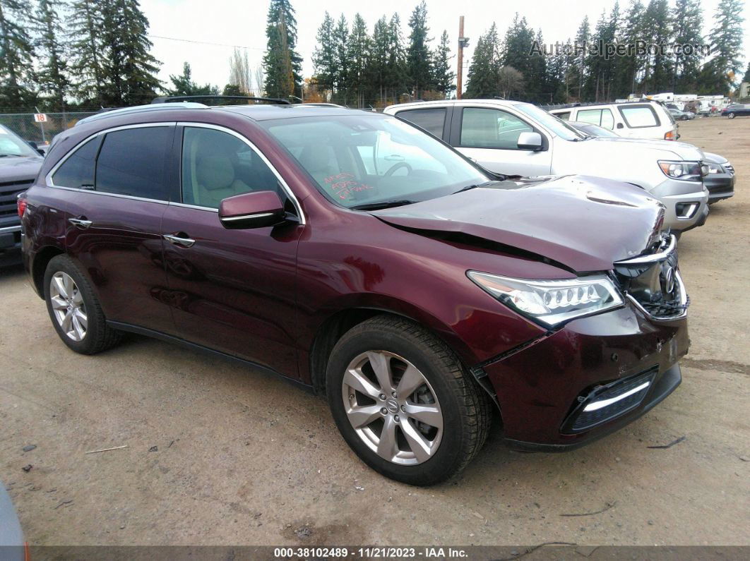 2016 Acura Mdx Advance   Entertainment Красный vin: 5FRYD4H91GB060767