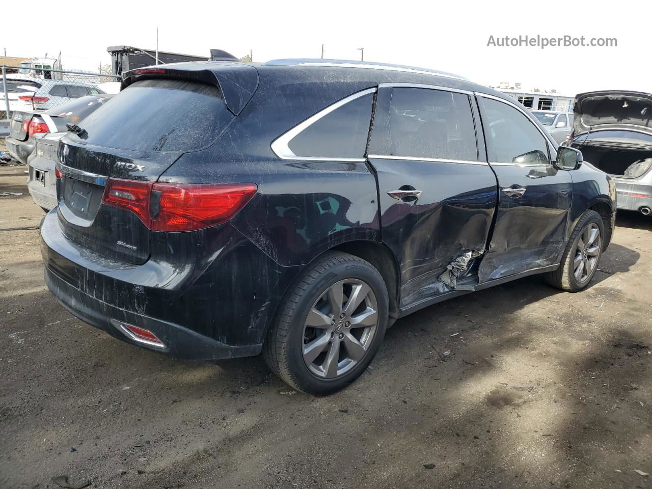 2016 Acura Mdx Advance Черный vin: 5FRYD4H92GB008340