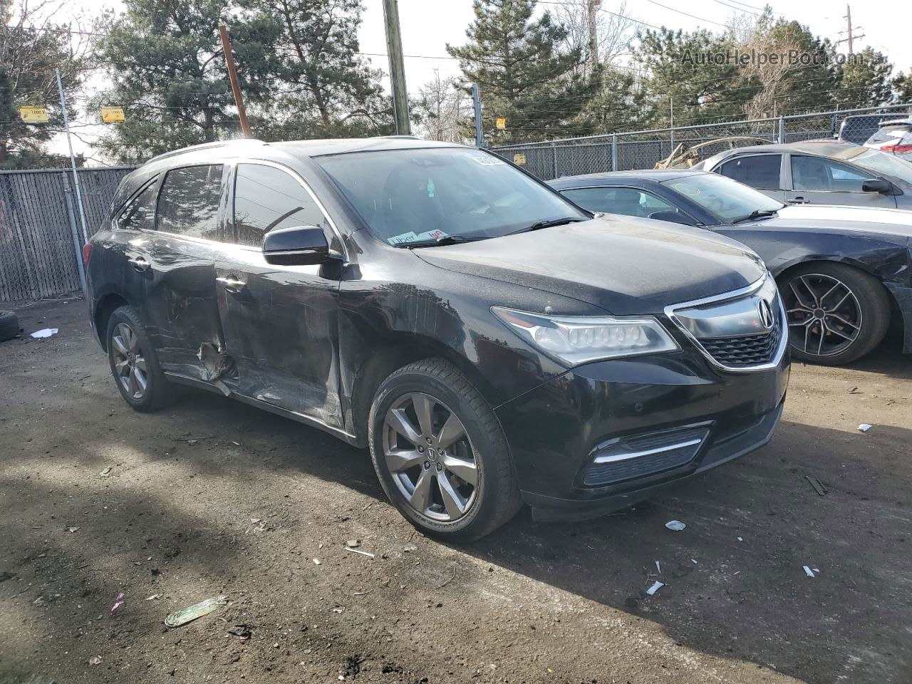 2016 Acura Mdx Advance Черный vin: 5FRYD4H92GB008340