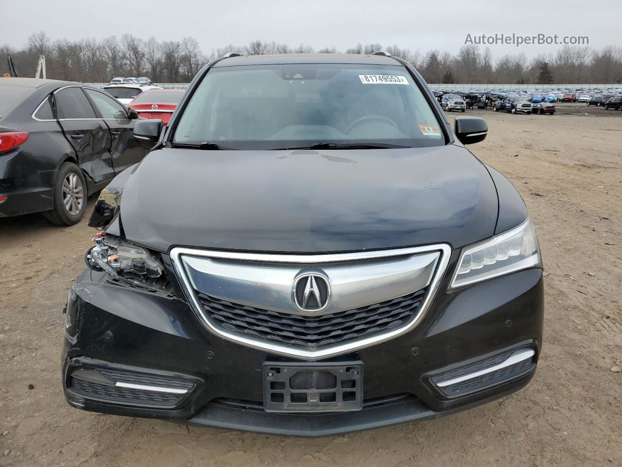 2016 Acura Mdx Advance Черный vin: 5FRYD4H92GB020438