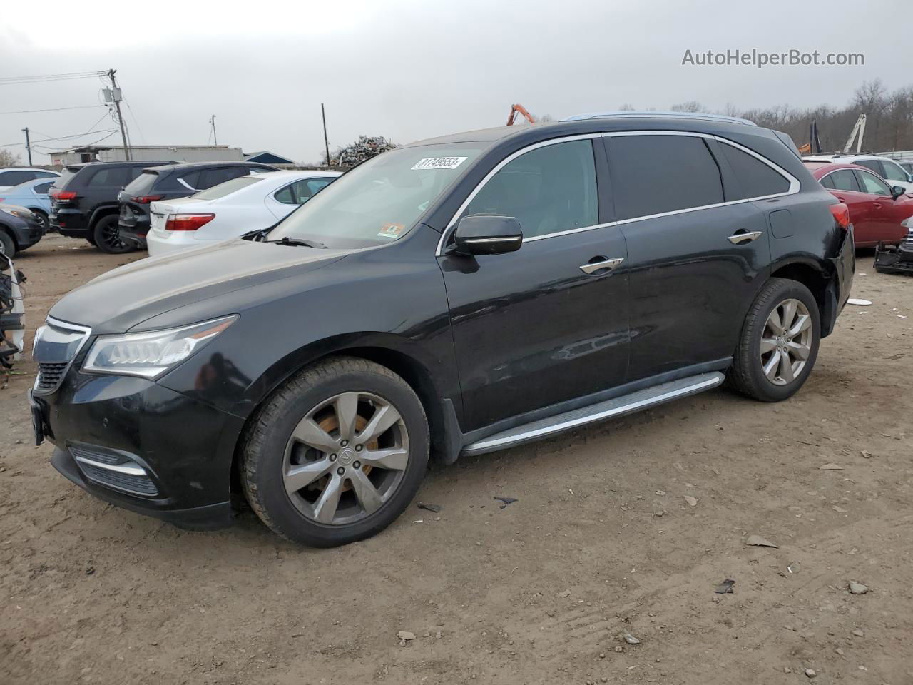 2016 Acura Mdx Advance Черный vin: 5FRYD4H92GB020438