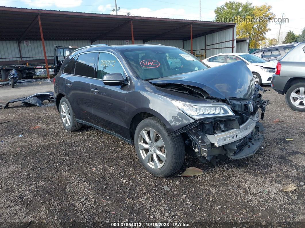 2016 Acura Mdx W/advance/w/advance Gray vin: 5FRYD4H92GB042276