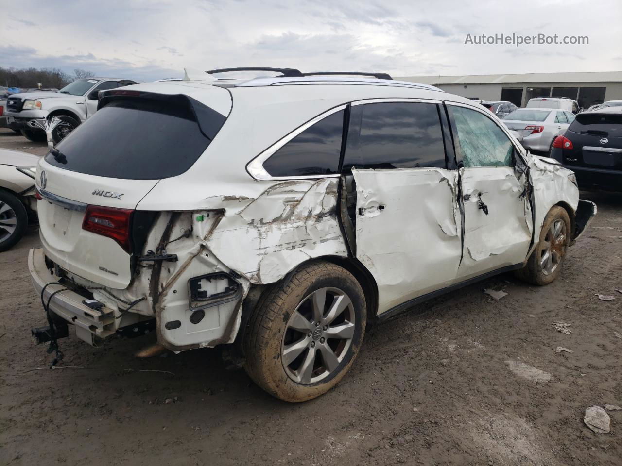 2016 Acura Mdx Advance White vin: 5FRYD4H92GB045260