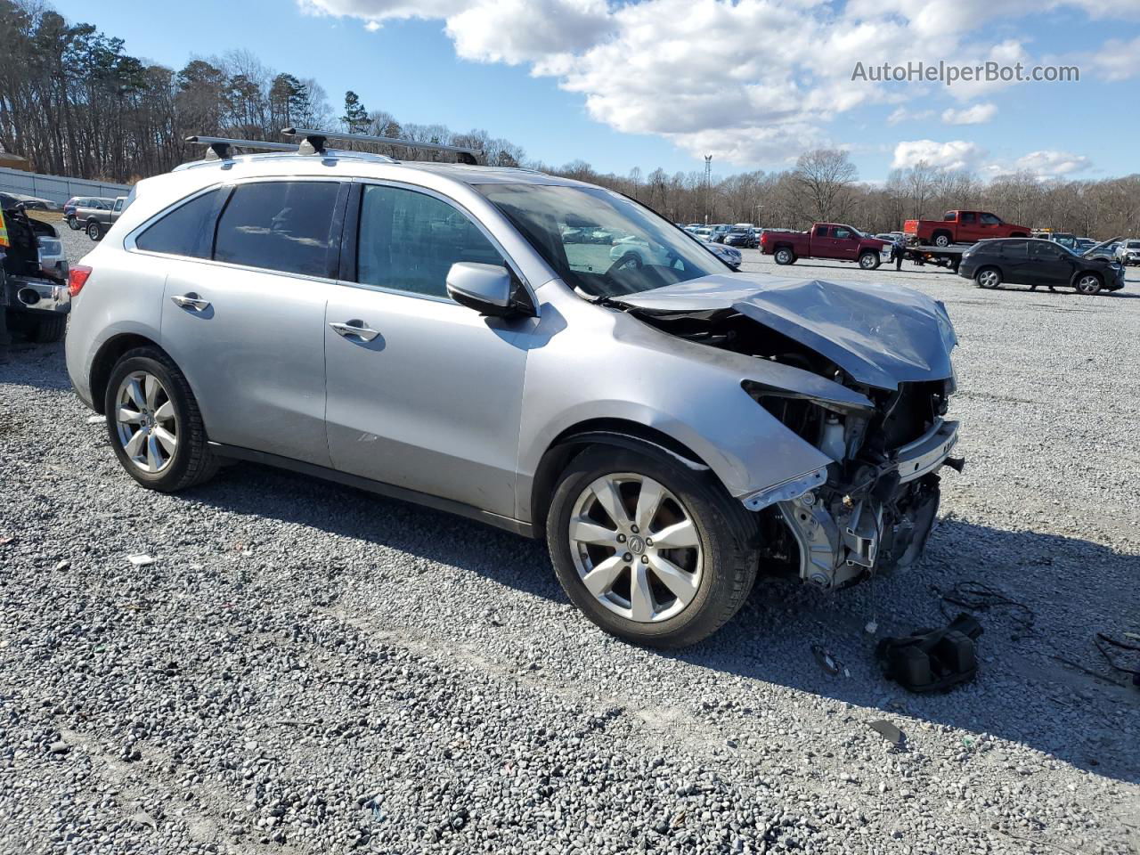 2016 Acura Mdx Advance Silver vin: 5FRYD4H92GB053164