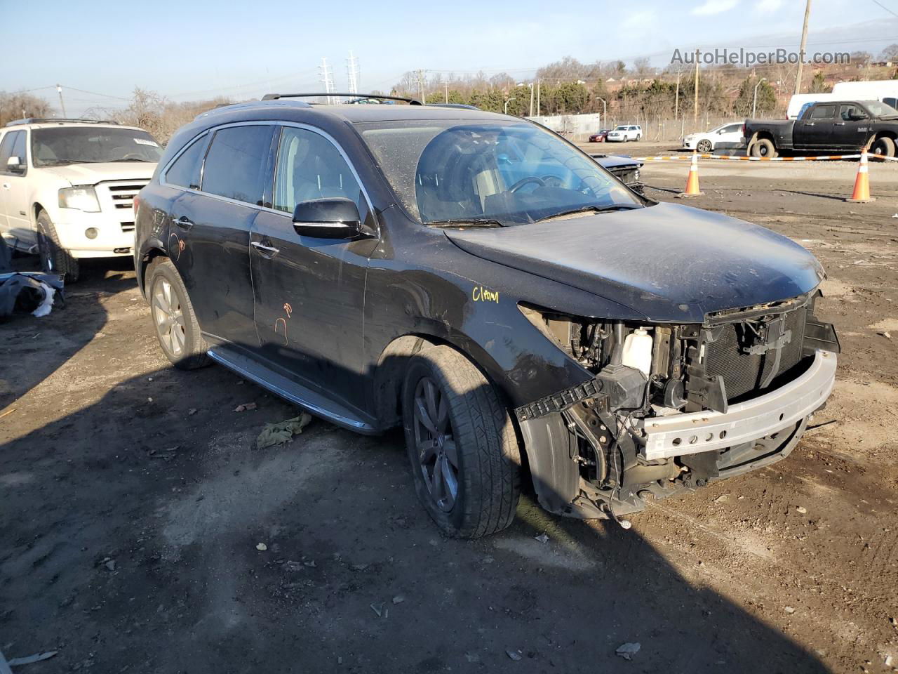 2016 Acura Mdx Advance Black vin: 5FRYD4H93GB030279