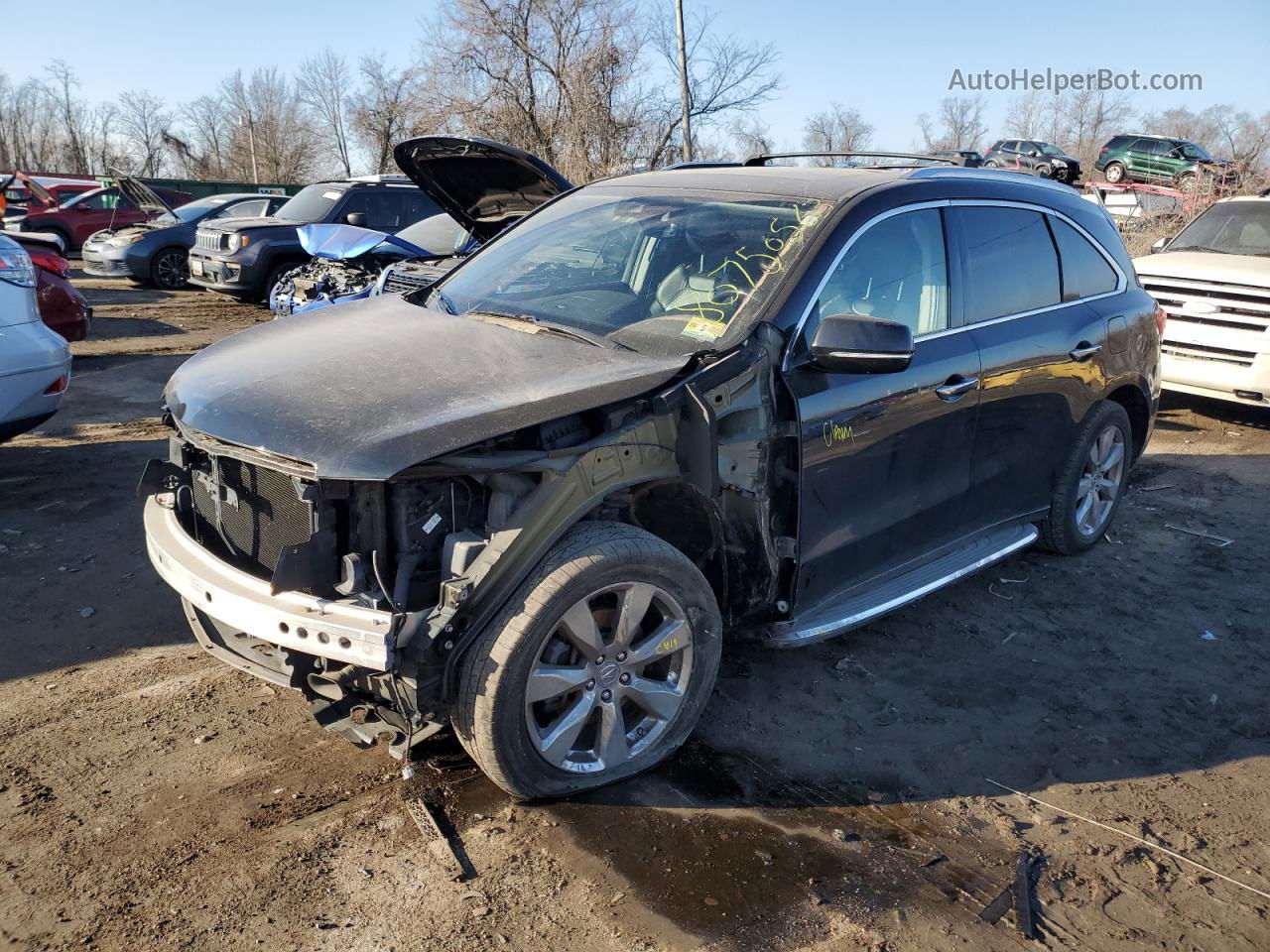 2016 Acura Mdx Advance Black vin: 5FRYD4H93GB030279